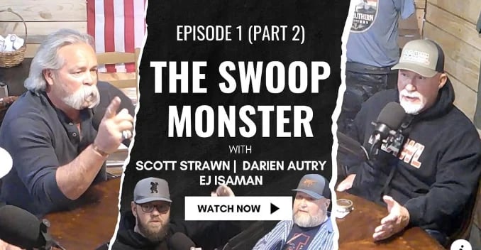 Episode 1 Part 2 The Swoop Monster featuring Scott Straub, Darien Autry, and EJ Isaman with Watch Now button
